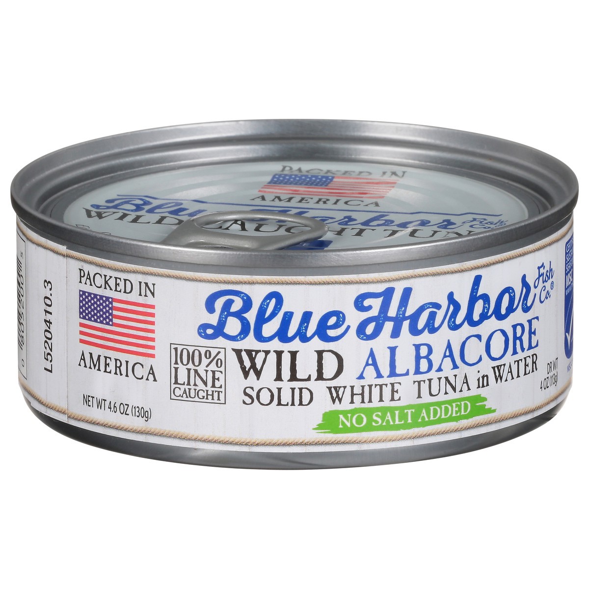 slide 9 of 9, Blue Harbor Fish Co. Solid White In Water, No Salt (drained, 4.6 oz