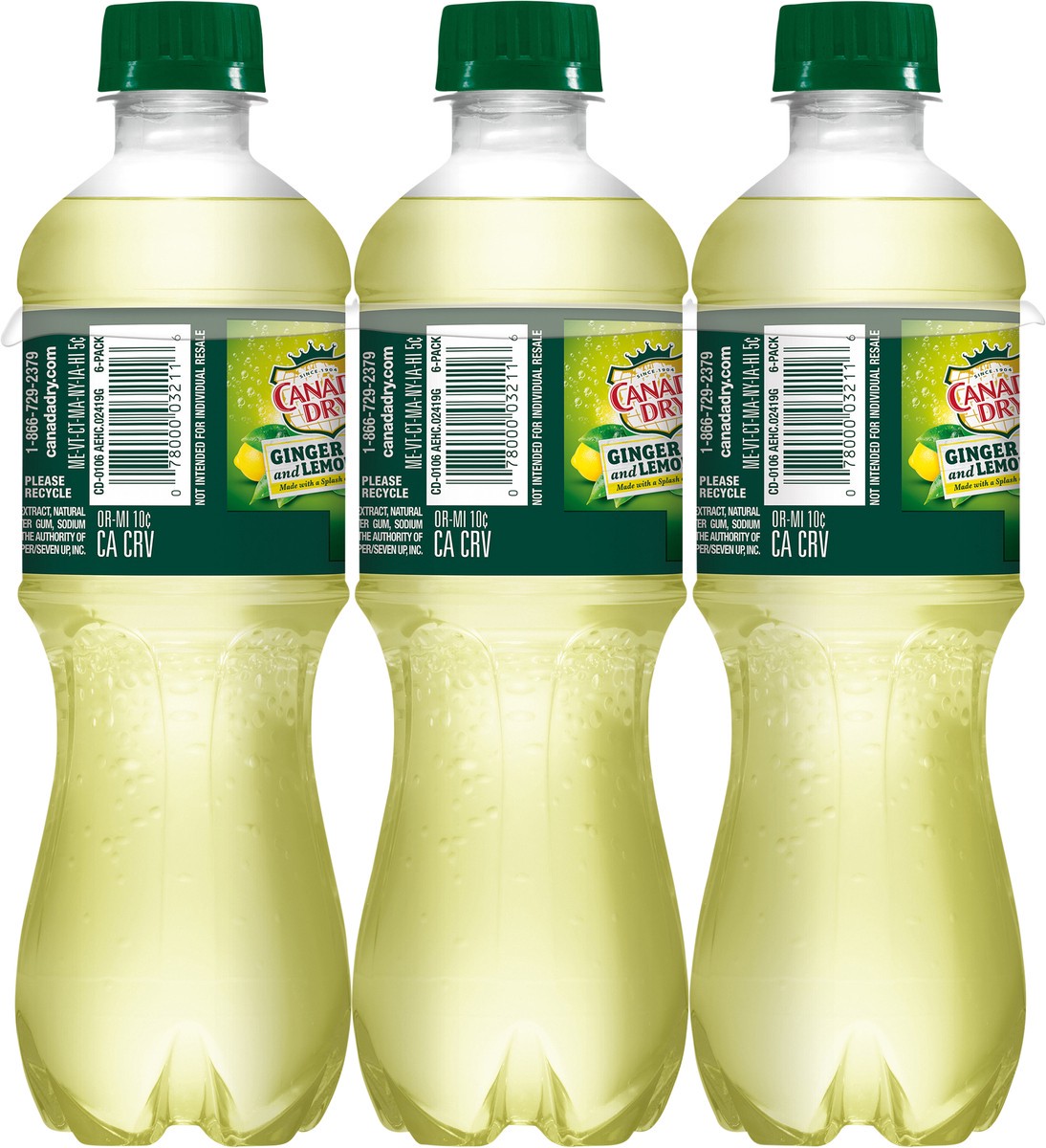 slide 3 of 7, Canada Dry Ginger Ale and Lemonade Soda, .5 L bottles, 6 pack, 6 ct