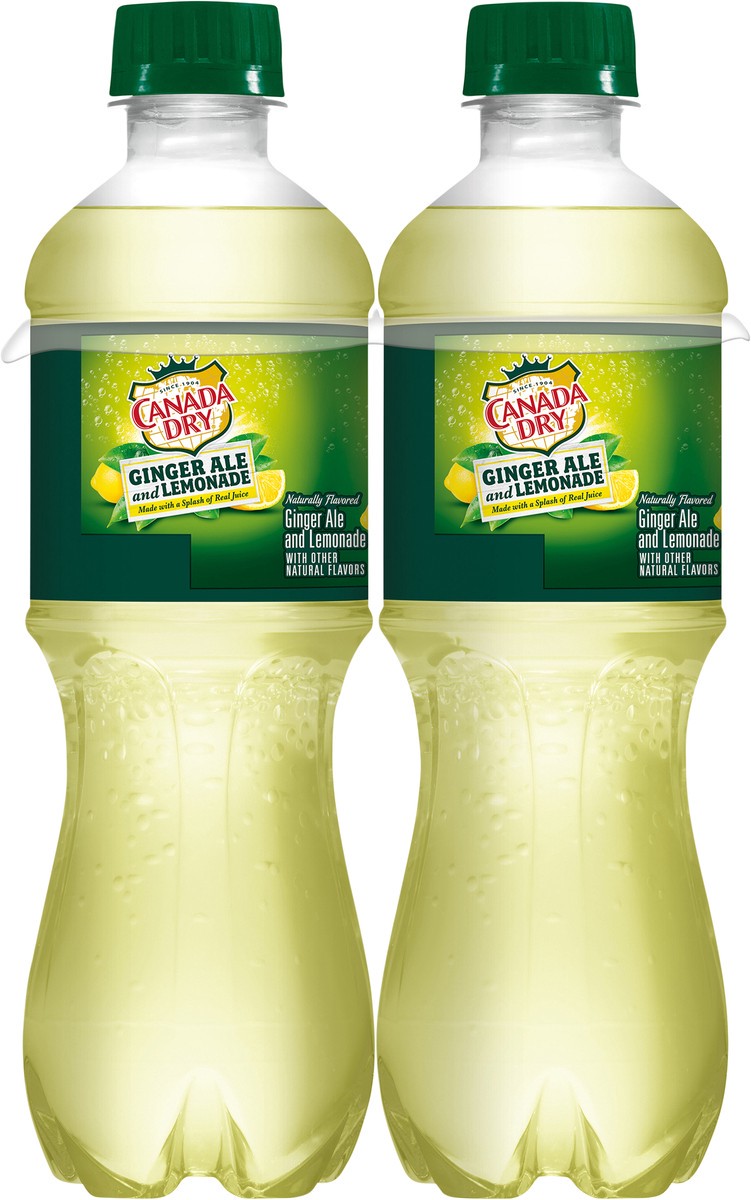 slide 5 of 7, Canada Dry Ginger Ale and Lemonade Soda, .5 L bottles, 6 pack, 6 ct