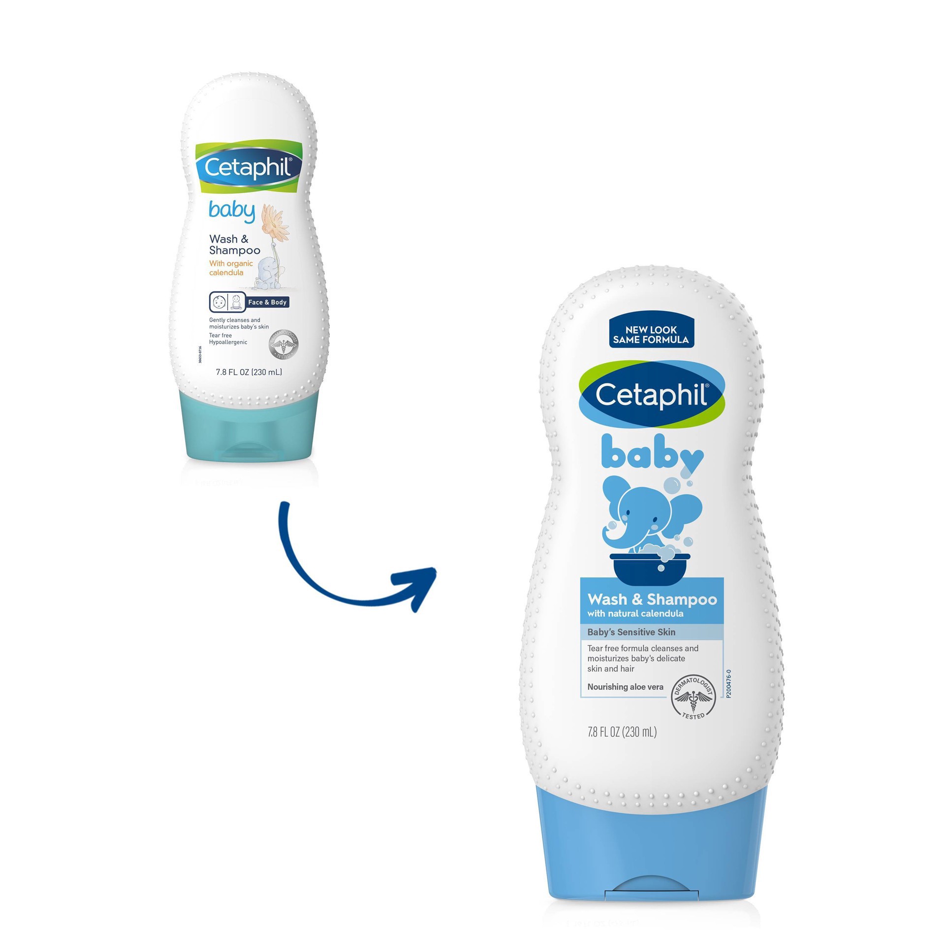 slide 9 of 11, Cetaphil Baby's Sensitive Skin Wash & Shampoo with Natural Calendula 7.8 fl oz, 7.8 oz