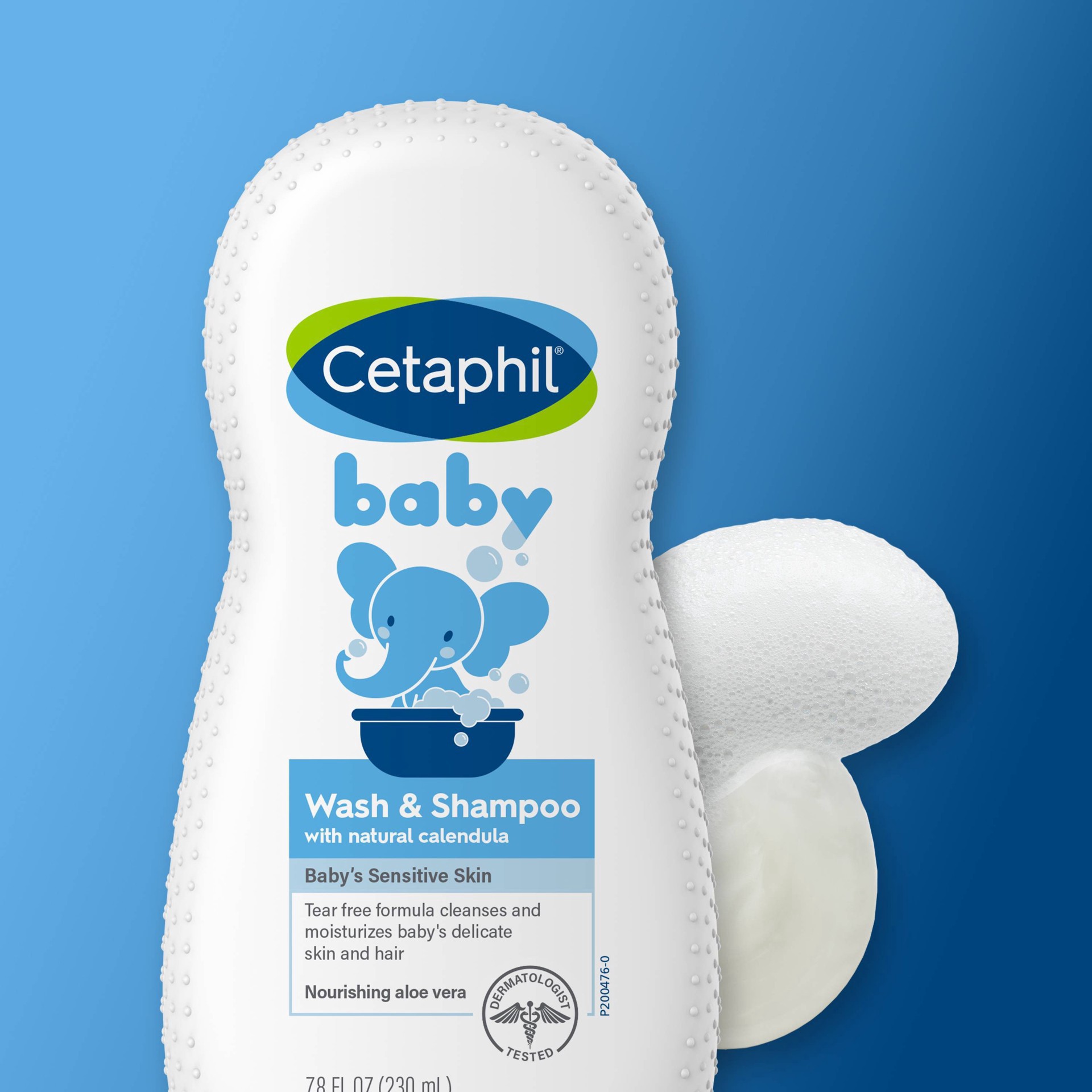 slide 10 of 11, Cetaphil Baby's Sensitive Skin Wash & Shampoo with Natural Calendula 7.8 fl oz, 7.8 oz