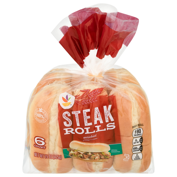 slide 1 of 1, GIANT Steak Rolls - 6 ct, 6 ct; 15 oz