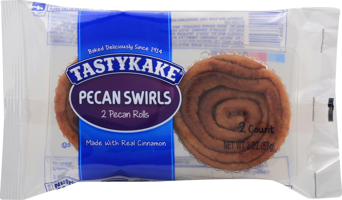 slide 6 of 8, Tastykake Pecan Swirls,Cinnamon and Pecan Filled Pastry Rolls, 2.1 oz, 2 Count, 2 ct