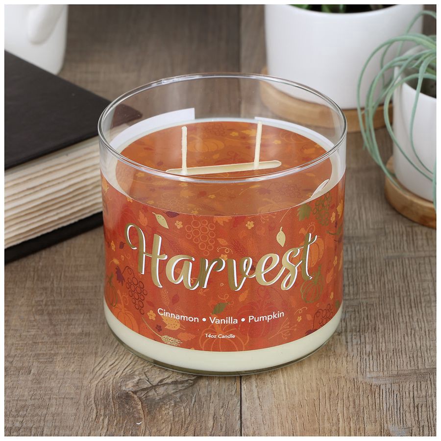 slide 4 of 5, Fall into Autumn Soy Candle Harvest, 14 oz