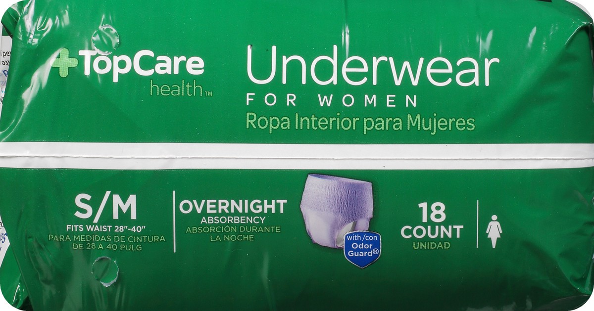 slide 6 of 12, TopCare Health For Women S/M Light Lavender Color Overnight Underwear 18 ea, 18 ct