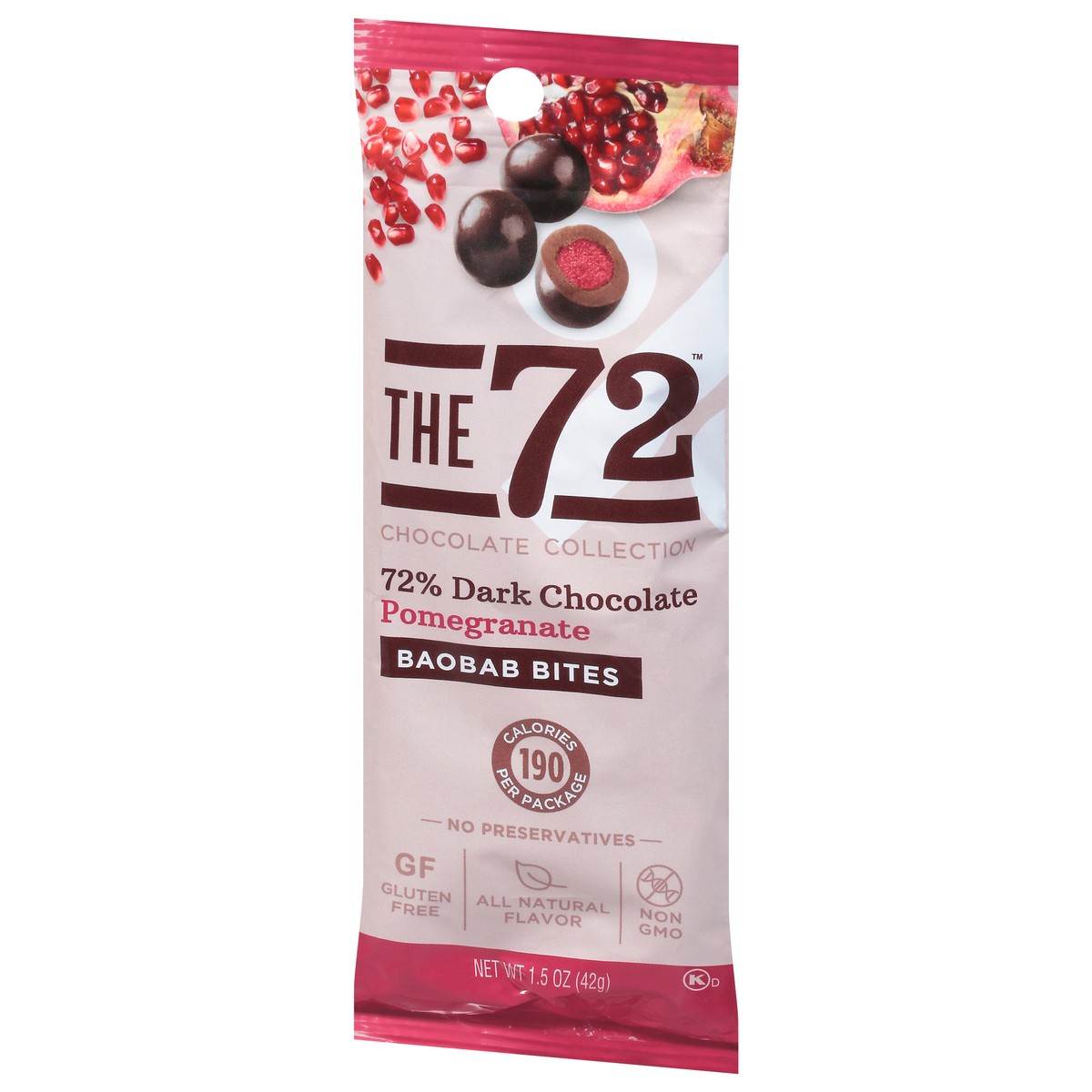 slide 2 of 13, The 72 Chocolate Collection 72% Dark Chocolate Pomegranate Baobab Bites 1.5 oz, 1.5 oz