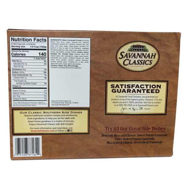 slide 2 of 5, Savannah Classics Cornbread Dressing, 32 oz, 32 oz