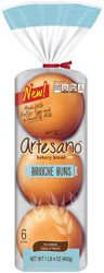 Sara Lee Artesano Bakery Bread Brioche Hamburger Buns, 6 count, 16.4 oz