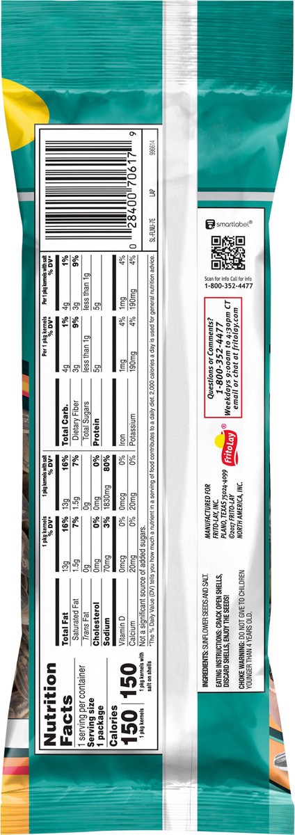 slide 4 of 8, Frito-Lay Sunflower Seeds Original 1 3/4 Oz, 1.75 oz