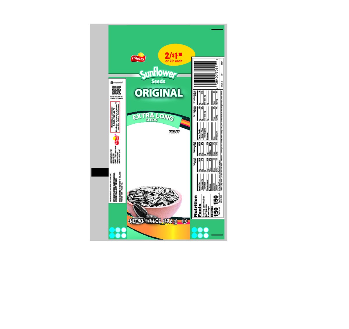 slide 2 of 8, Frito-Lay Sunflower Seeds Original 1 3/4 Oz, 1.75 oz