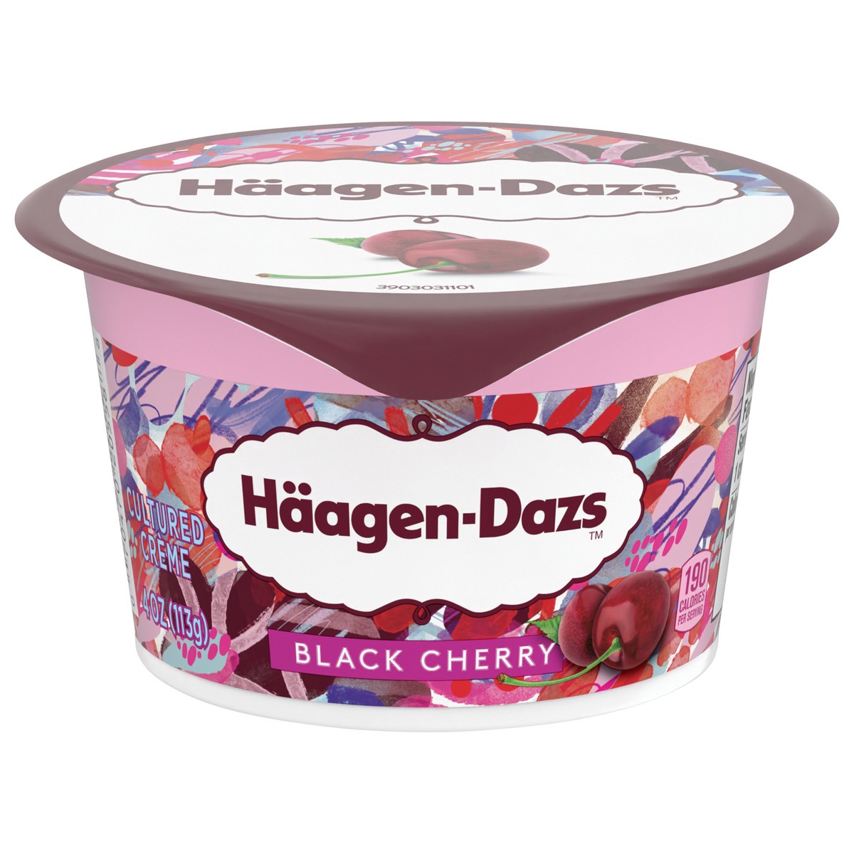 slide 2 of 13, Häagen-Dazs Haagen Dazs Cultured Cream Yogurt Style Snack, Black Cherry, 4 oz Cup, 4 oz