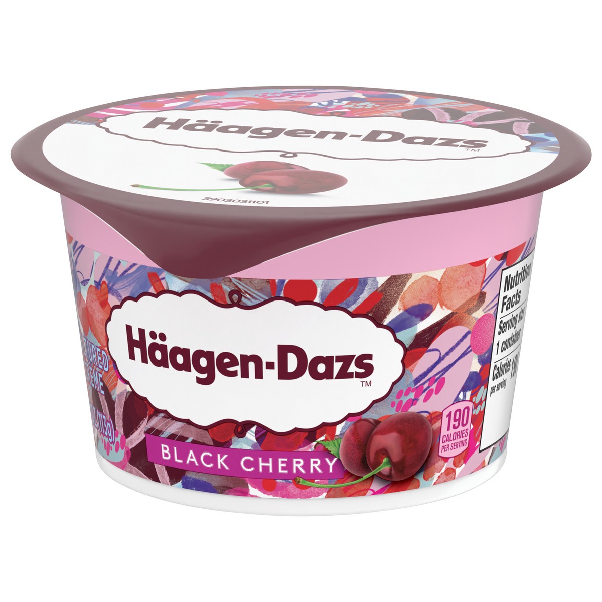 slide 6 of 13, Häagen-Dazs Haagen Dazs Cultured Cream Yogurt Style Snack, Black Cherry, 4 oz Cup, 4 oz