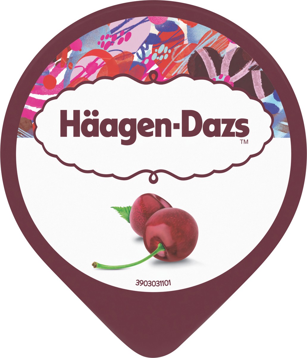 slide 9 of 13, Häagen-Dazs Haagen Dazs Cultured Cream Yogurt Style Snack, Black Cherry, 4 oz Cup, 4 oz