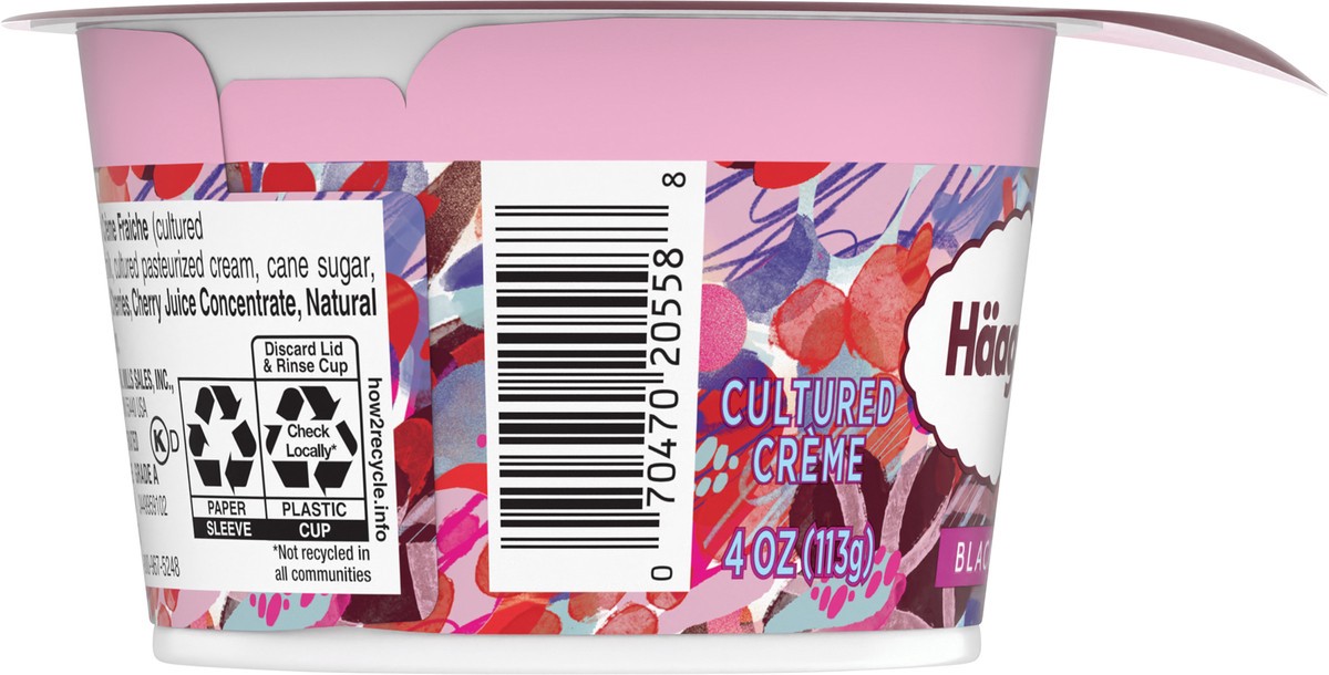 slide 10 of 13, Häagen-Dazs Haagen Dazs Cultured Cream Yogurt Style Snack, Black Cherry, 4 oz Cup, 4 oz