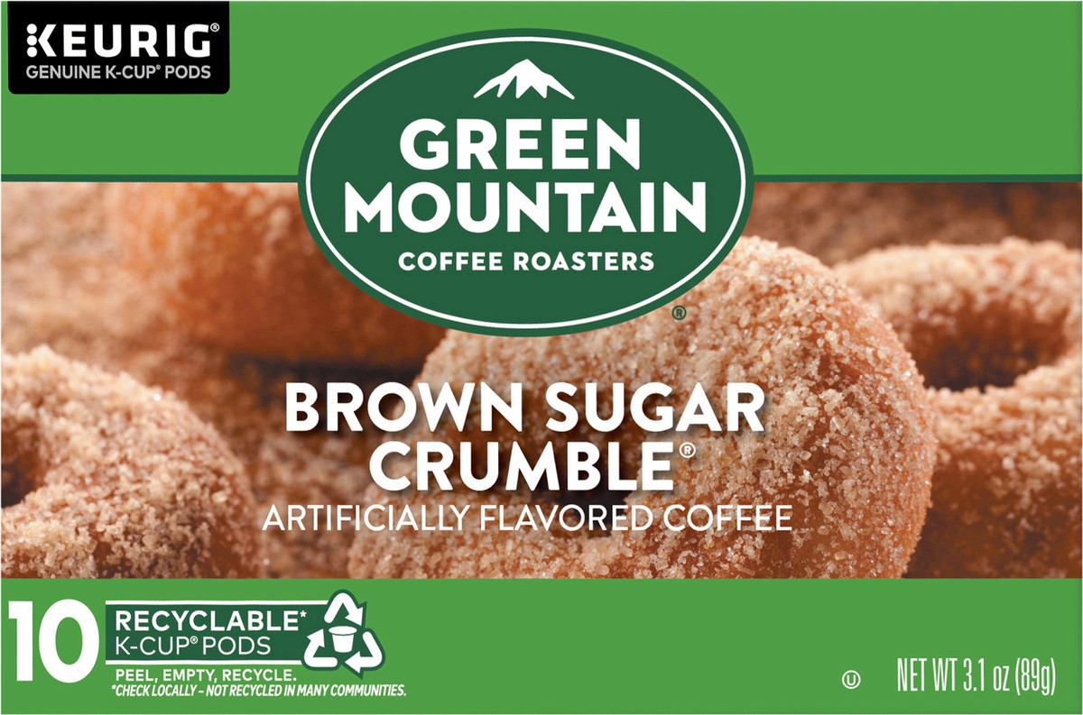 slide 8 of 11, Green Mountain Coffee Roasters Brown Sugar Crumble Keurig Single-Serve K-Cup pods, Medium Roast Coffee, 10 Count, 10 ct