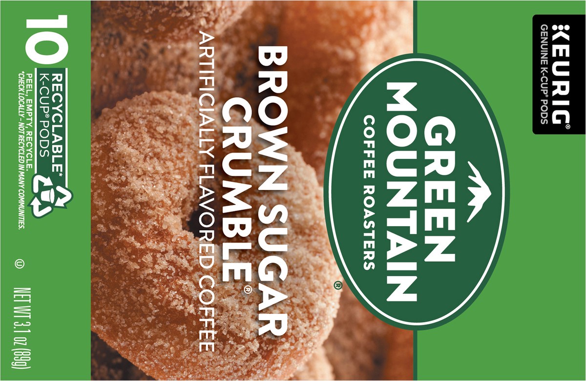 slide 2 of 11, Green Mountain Coffee Roasters Brown Sugar Crumble Keurig Single-Serve K-Cup pods, Medium Roast Coffee, 10 Count, 10 ct