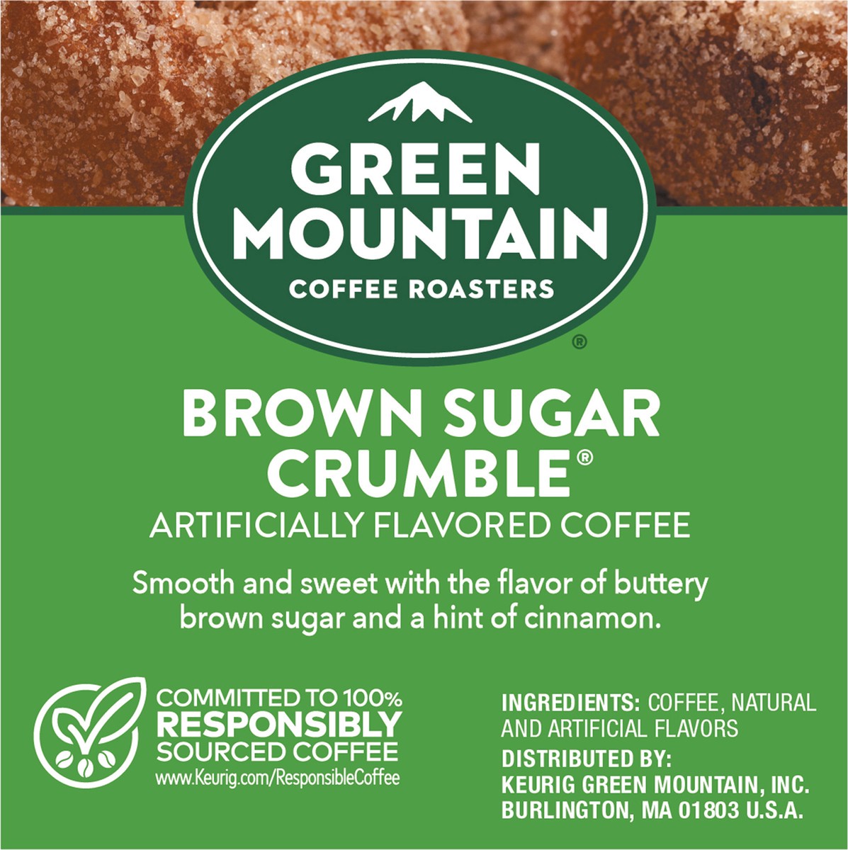 slide 4 of 11, Green Mountain Coffee Roasters Brown Sugar Crumble Keurig Single-Serve K-Cup pods, Medium Roast Coffee, 10 Count, 10 ct