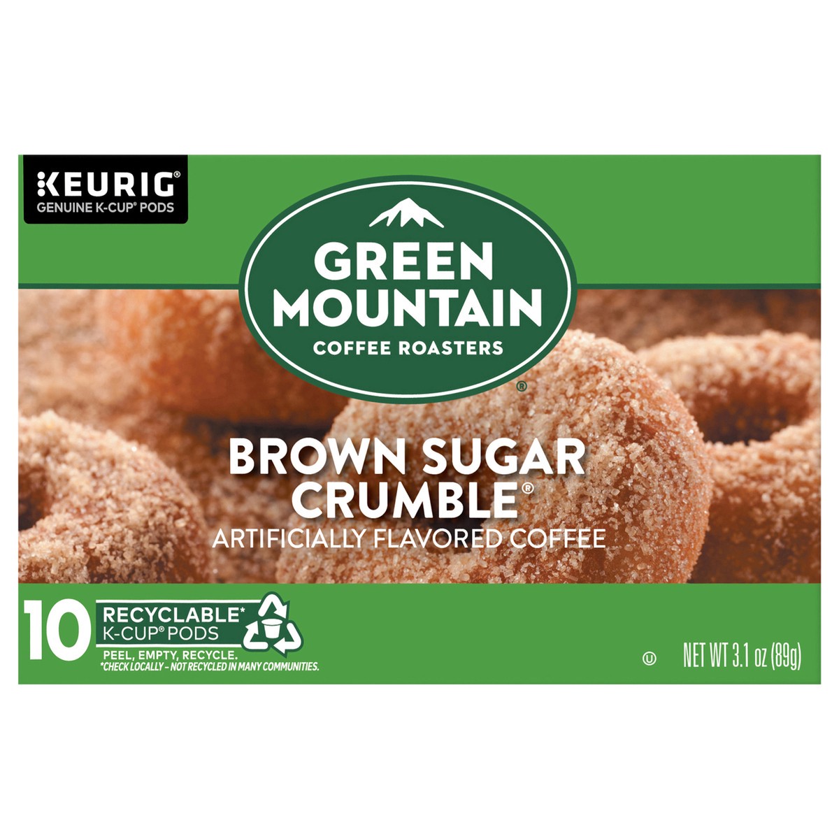 slide 10 of 11, Green Mountain Coffee Roasters Brown Sugar Crumble Keurig Single-Serve K-Cup pods, Medium Roast Coffee, 10 Count, 10 ct