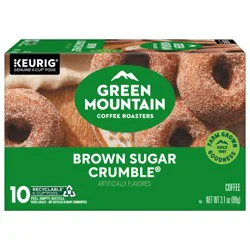 Green Mountain Coffee Roasters Brown Sugar Crumble Keurig Single-Serve K-Cup pods, Medium Roast Coffee, 10 Count