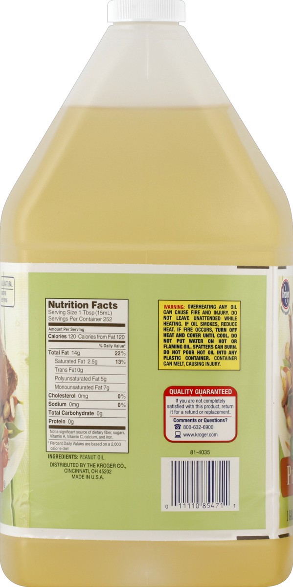 slide 4 of 6, Kroger Pure Peanut Oil, 128 fl oz