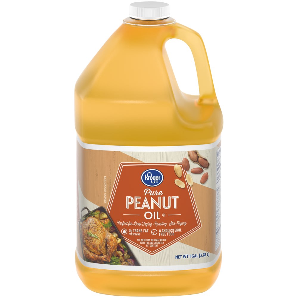 slide 1 of 6, Kroger Pure Peanut Oil, 128 fl oz