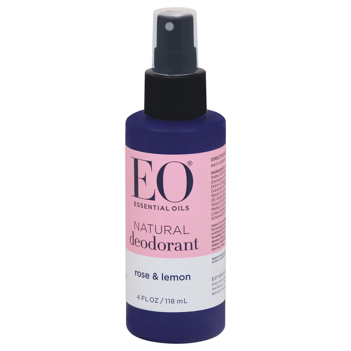 slide 4 of 11, EO Rose & Lemon Deodorant Spray, 4 oz