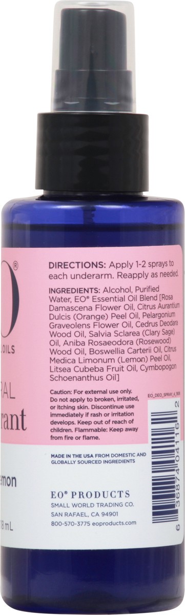 slide 3 of 11, EO Rose & Lemon Deodorant Spray, 4 oz