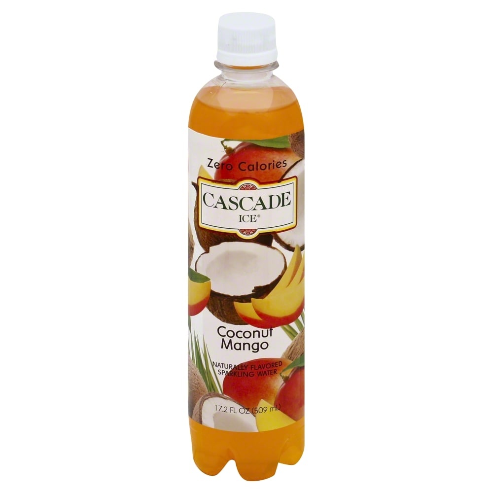 slide 1 of 1, Cascade Ice Sparkling Coconut Mango Flavor, 17.2 fl oz