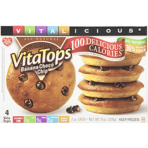 slide 6 of 8, VitaTops Vitamuffin Banana Chocolate Chip Vitatops, 8 oz