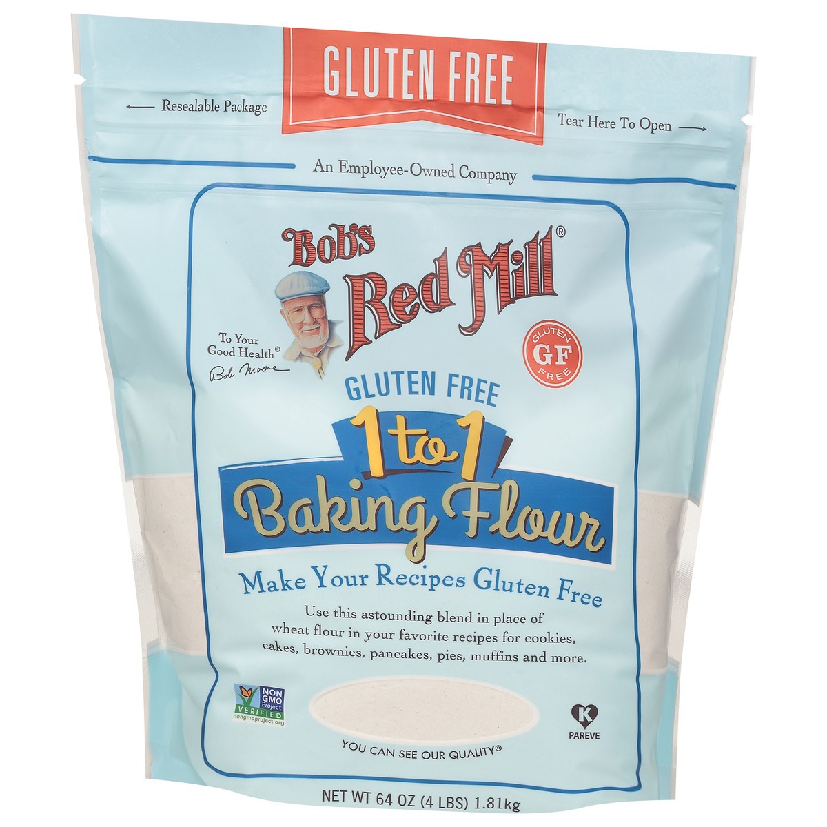 slide 7 of 9, Bob's Red Mill Gluten Free 1 to 1 Baking Flour 64 oz, 64 oz