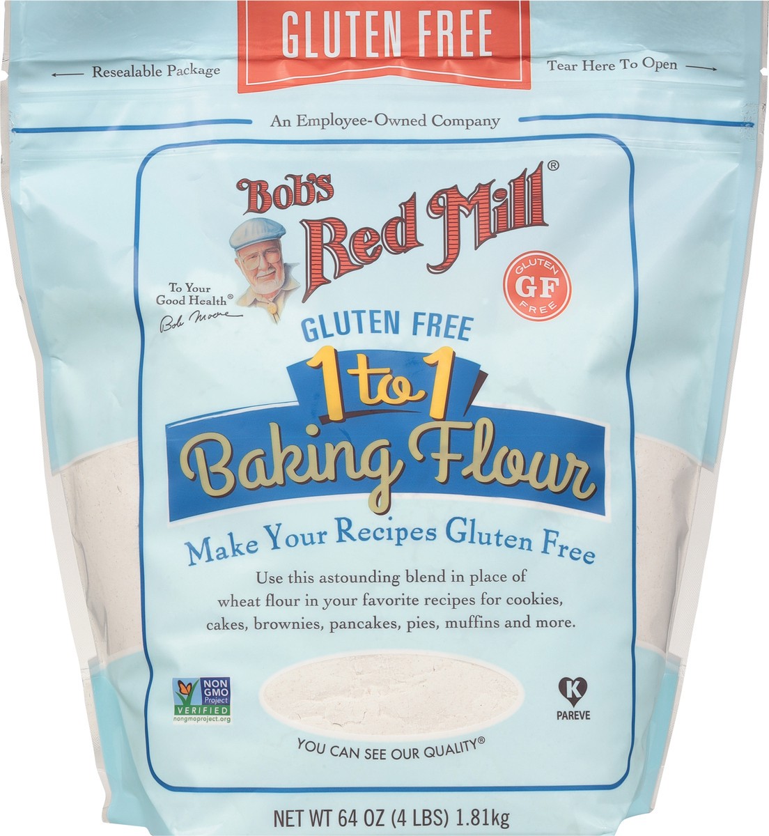 slide 5 of 9, Bob's Red Mill Gluten Free 1 to 1 Baking Flour 64 oz, 64 oz