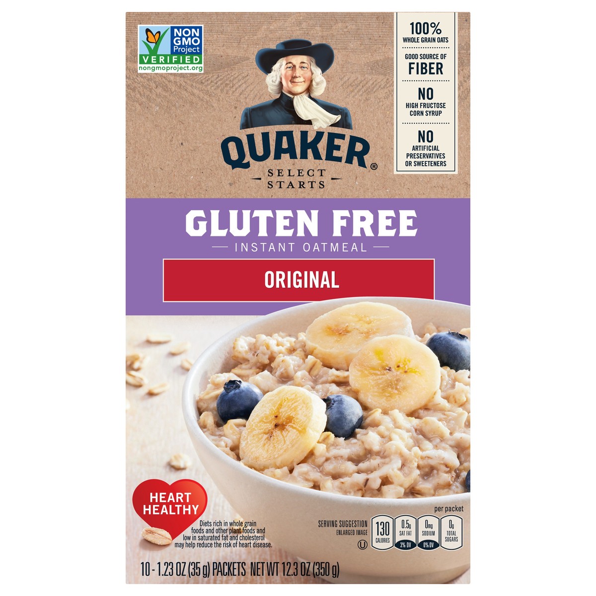 slide 1 of 6, Quaker Instant Oats Hot Cereal, 12.3 oz