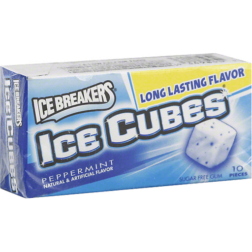 slide 2 of 2, Hershey's Ice Breakers Ice Cubes Sugar Free Peppermint Gum, 10 ct