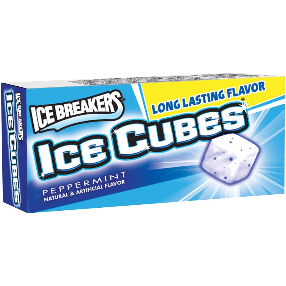 slide 1 of 2, Hershey's Ice Breakers Ice Cubes Sugar Free Peppermint Gum, 10 ct
