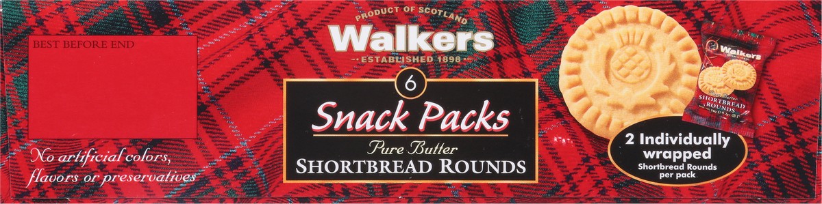slide 8 of 11, Walker's Walkers Shortbread Snack Pack Rounds 6ct., 7.2 oz