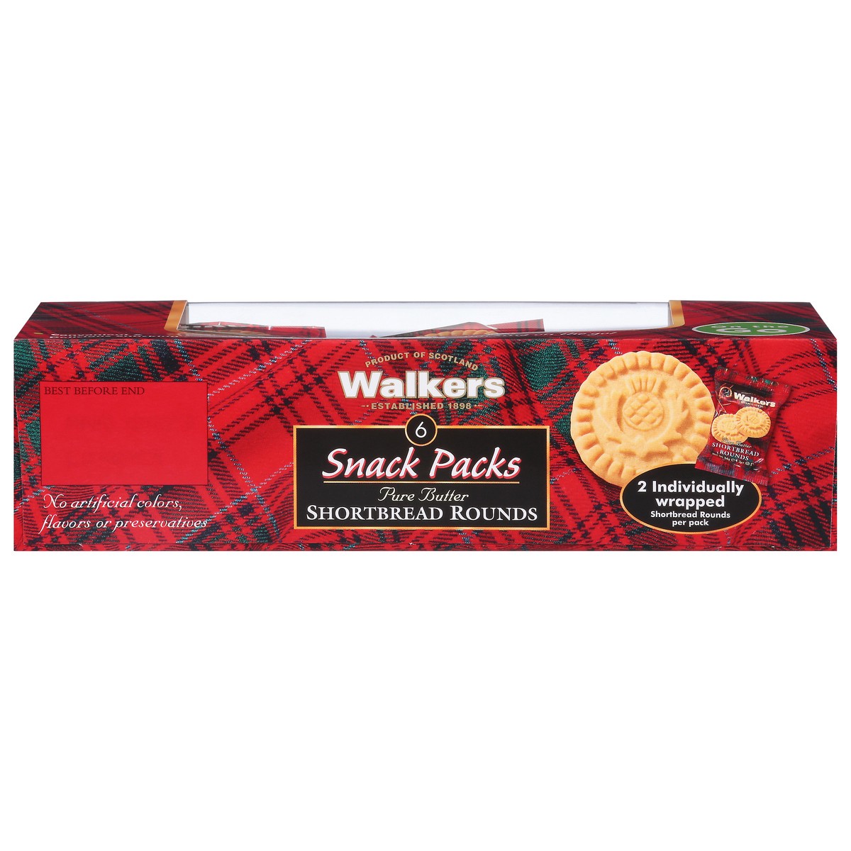 slide 10 of 11, Walker's Walkers Shortbread Snack Pack Rounds 6ct., 7.2 oz