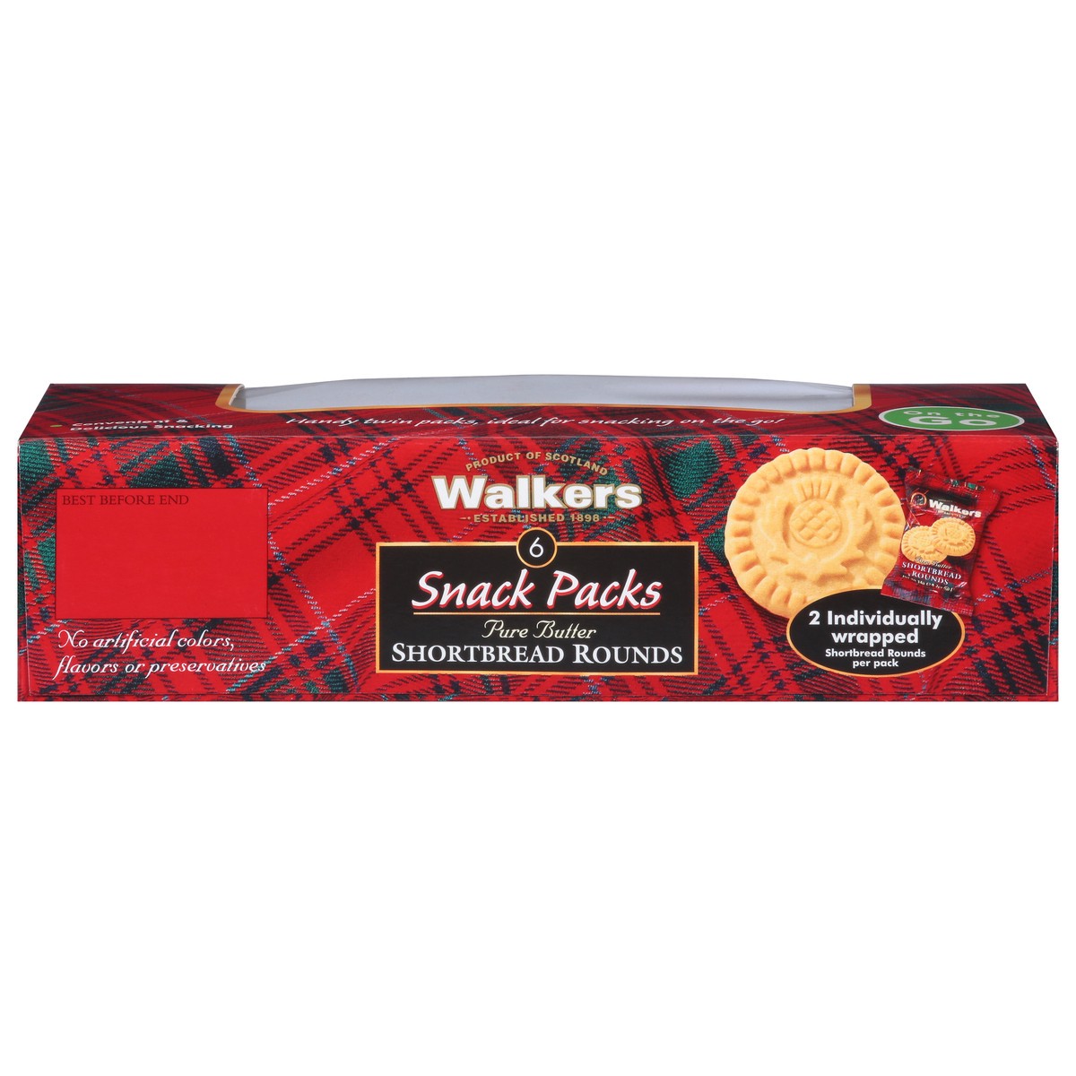 slide 1 of 11, Walker's Walkers Shortbread Snack Pack Rounds 6ct., 7.2 oz
