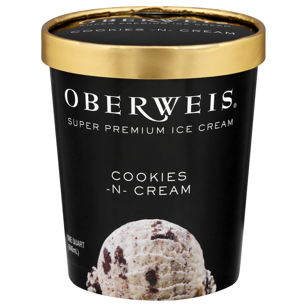 slide 1 of 1, Oberweis Ice Cream, Super Premium, Cookies-N-Cream, 32 oz