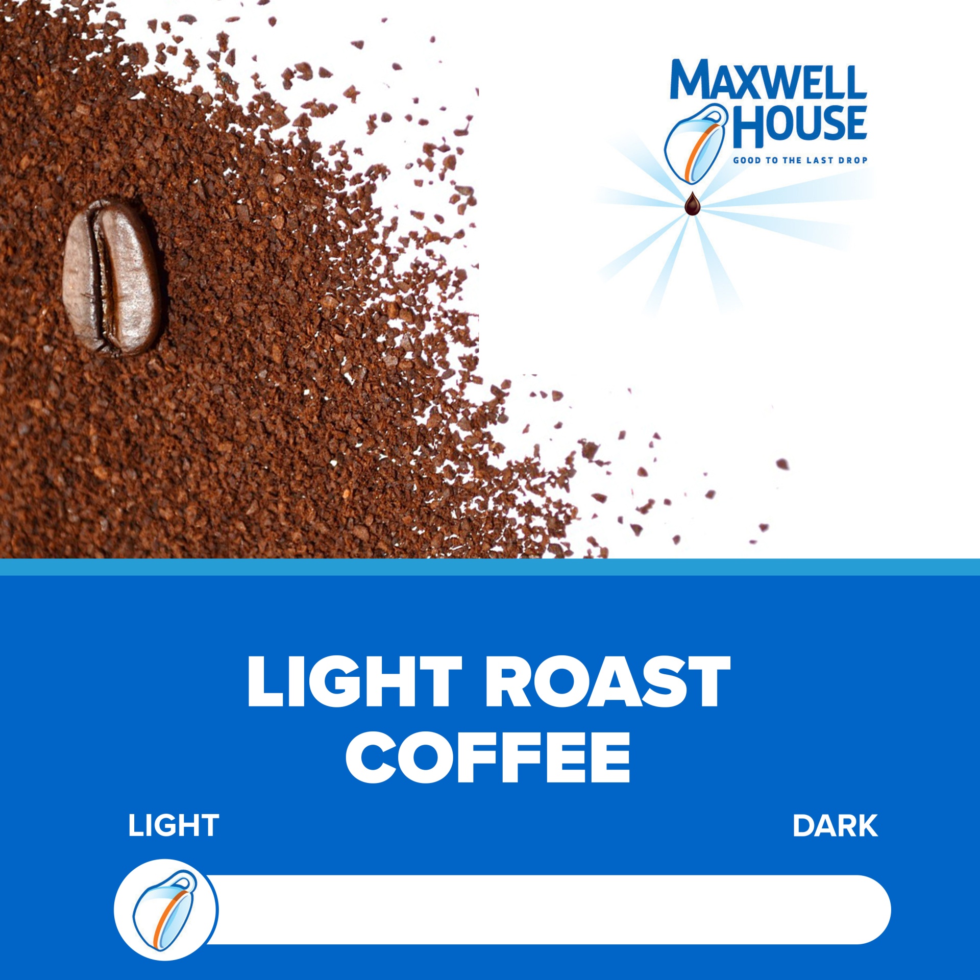 slide 3 of 8, Maxwell House Light Roast Master Blend Ground Coffee ister, 11.5 oz