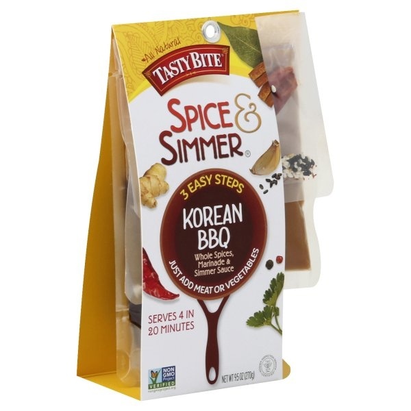 slide 1 of 1, Tasty Bite Spice & Simmer Korean BBQ, 9.5 oz