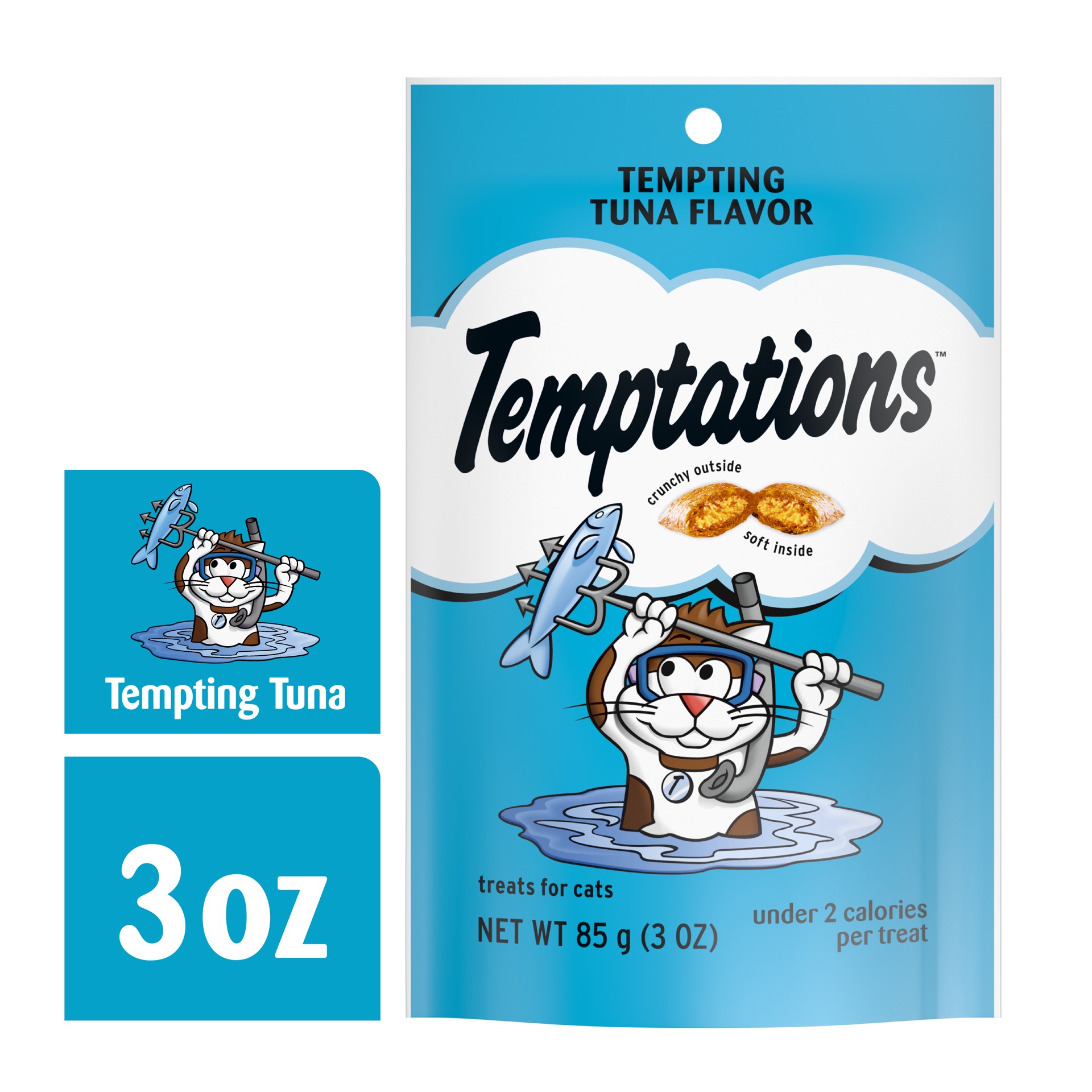 slide 1 of 3, Temptations Tempting Tuna Flavor Crunchy Cat Treats - 3oz, 3 oz