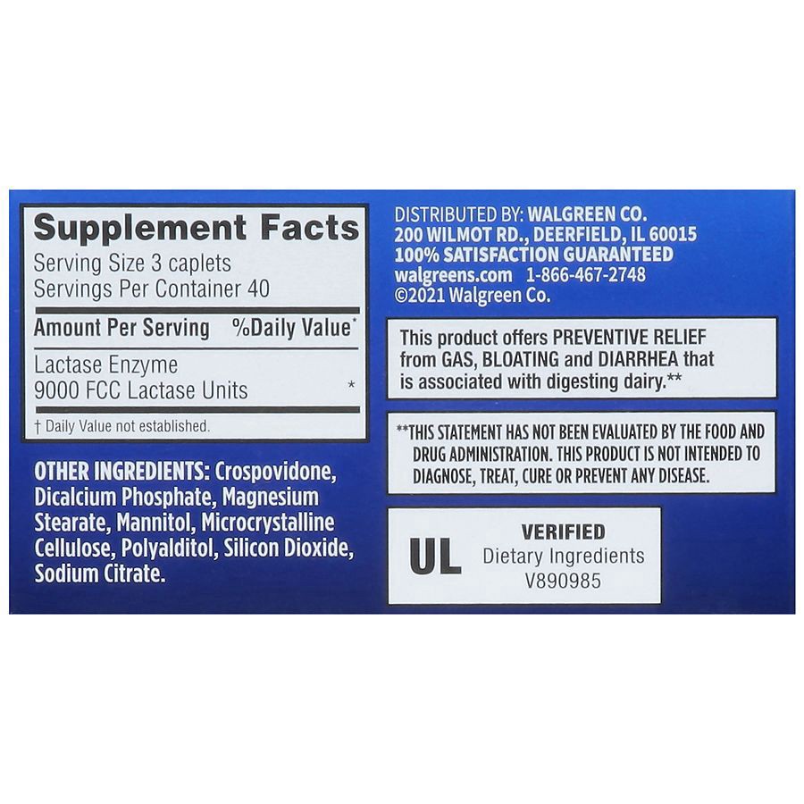 slide 3 of 5, Walgreens Dairy Relief Lactase Enzyme/Dietary Supplement, 120 ct