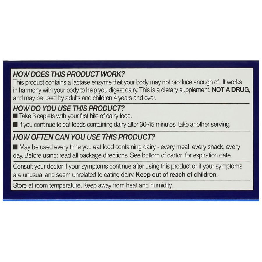 slide 4 of 5, Walgreens Dairy Relief Lactase Enzyme/Dietary Supplement, 120 ct