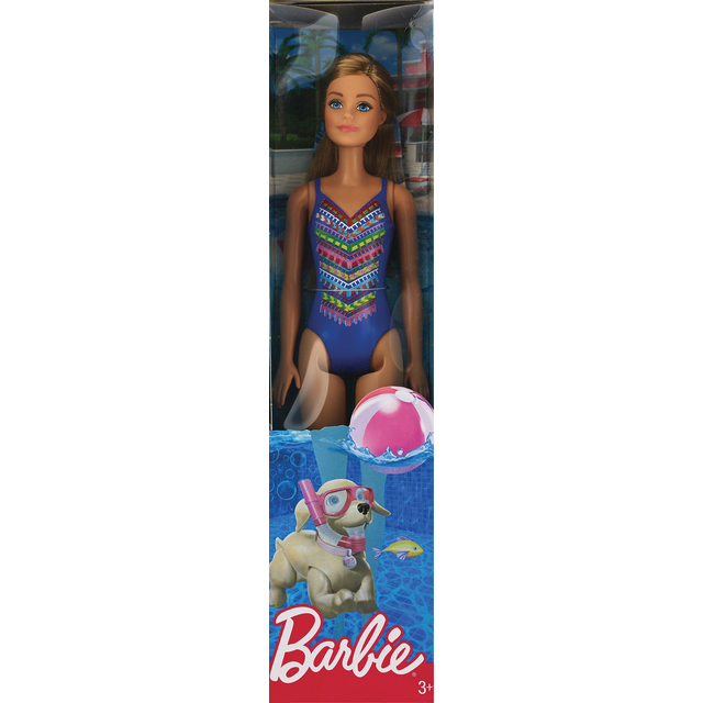 slide 1 of 1, Mtl Barbie Beach Doll Purple, 1 ct