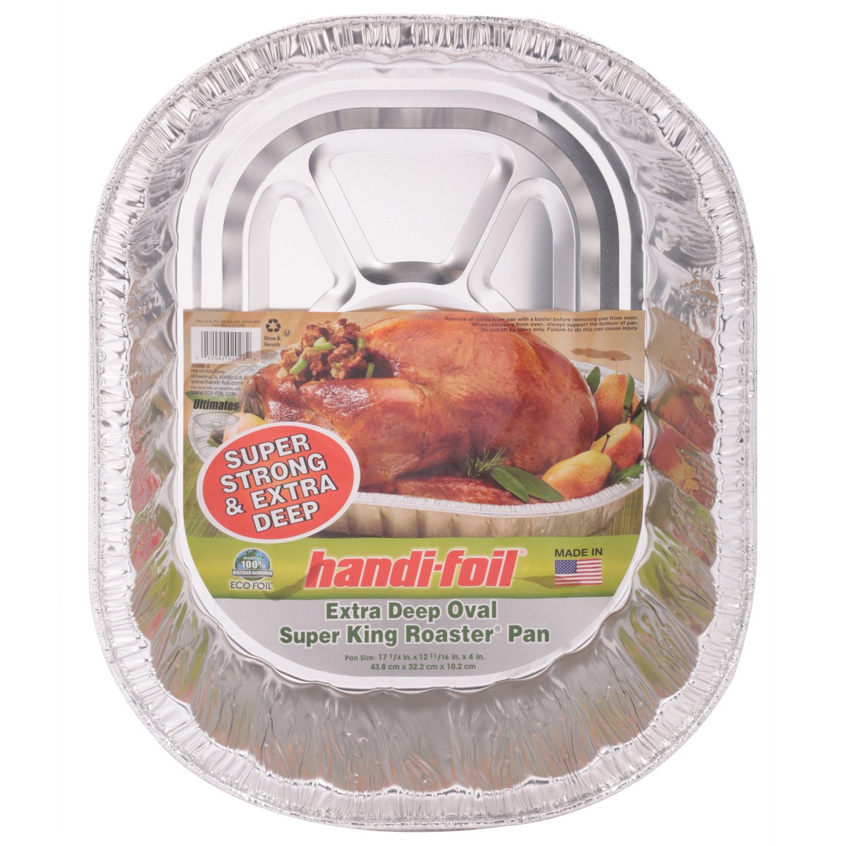 slide 1 of 9, Handi-foil Extra Deep Oval Super King Roaster Pan 1 ea, 1 ct