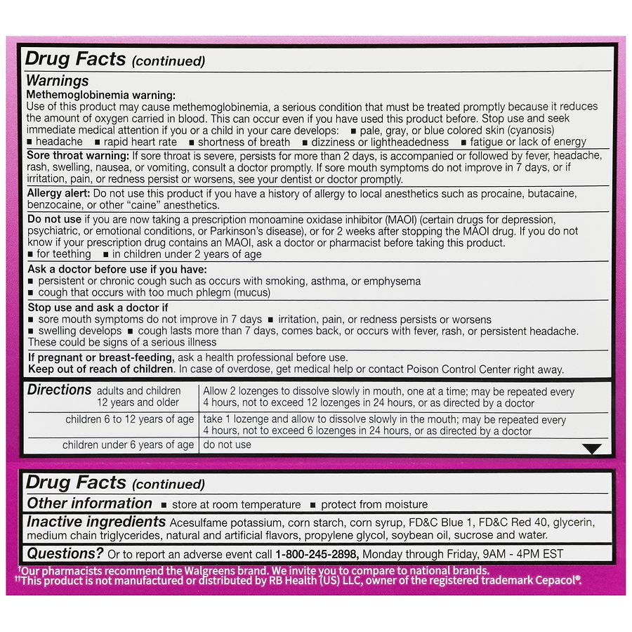 slide 5 of 5, Walgreens Sore Throat & Cough Lozenges Mixed Berry, 18 ct