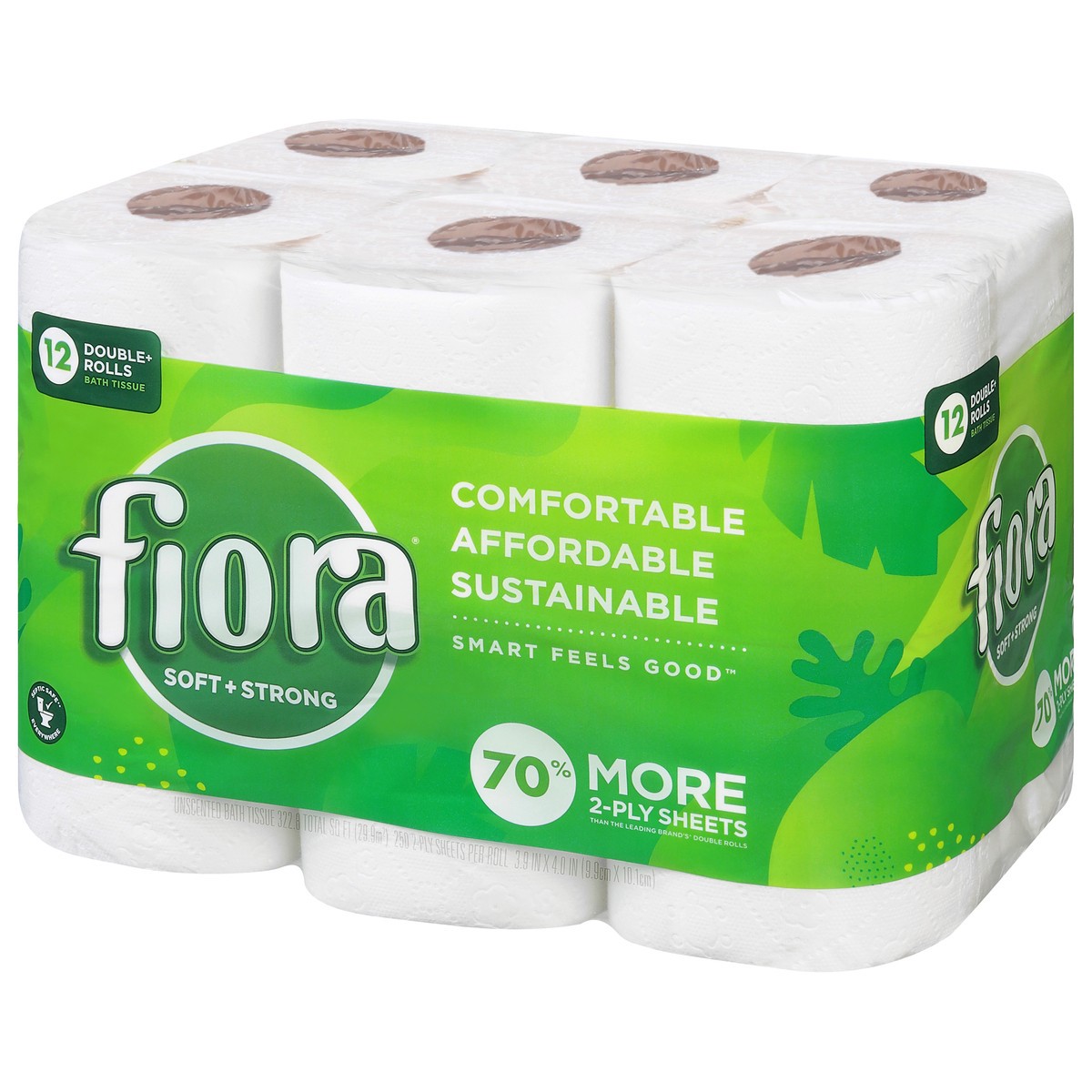 slide 6 of 9, Fiora Flora Bath Tissue, 12 ct