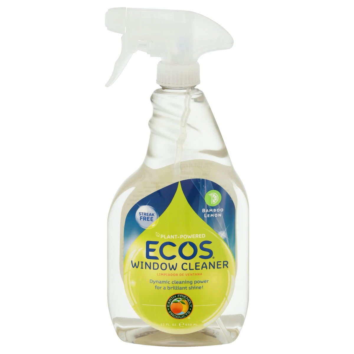 slide 1 of 1, Earth Friendly Products ECOS Bamboo Lemongrass Glass + Surface Cleaner, 22 fl oz