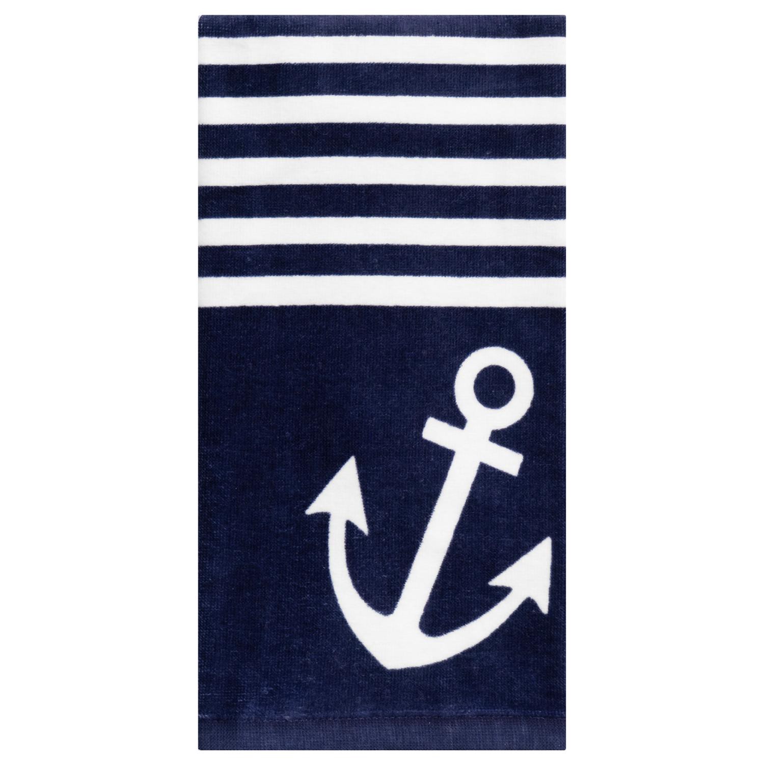 slide 1 of 2, Meijer Corporate Seasonal Mcs Summer Anchor & Stripes Fiber Reactive Kitchen Towel, 16 In X 25 In, 1 ct