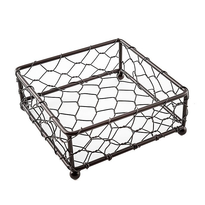 slide 1 of 1, Thirstystone Square Chicken Wire Coaster Holder - Brown, 1 ct